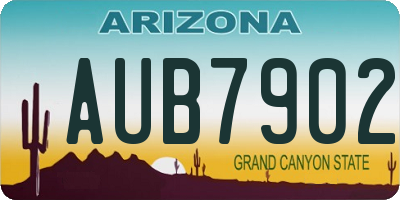AZ license plate AUB7902