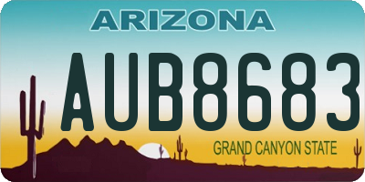 AZ license plate AUB8683