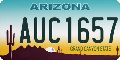 AZ license plate AUC1657