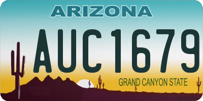 AZ license plate AUC1679