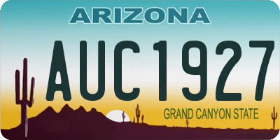 AZ license plate AUC1927