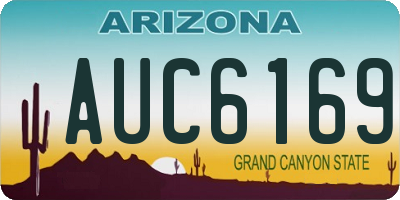 AZ license plate AUC6169