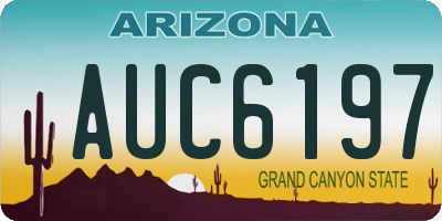 AZ license plate AUC6197