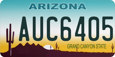 AZ license plate AUC6405