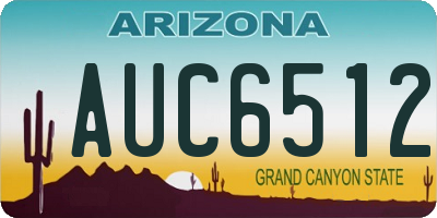 AZ license plate AUC6512