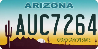 AZ license plate AUC7264