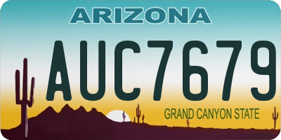AZ license plate AUC7679