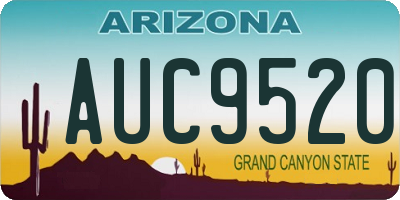 AZ license plate AUC9520