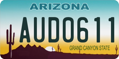 AZ license plate AUD0611