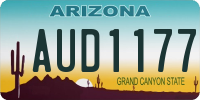 AZ license plate AUD1177