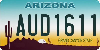 AZ license plate AUD1611