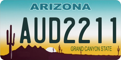 AZ license plate AUD2211