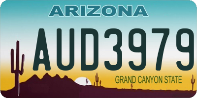 AZ license plate AUD3979
