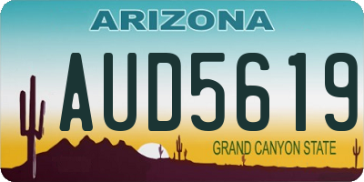 AZ license plate AUD5619