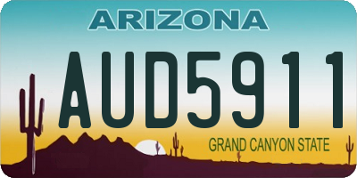 AZ license plate AUD5911