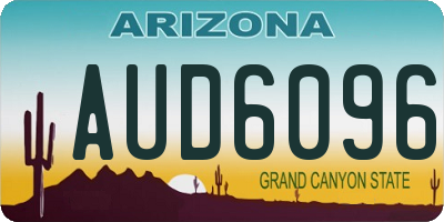 AZ license plate AUD6096
