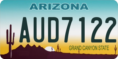 AZ license plate AUD7122