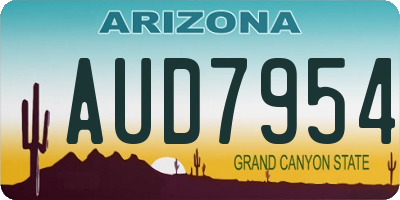 AZ license plate AUD7954