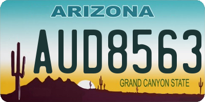 AZ license plate AUD8563