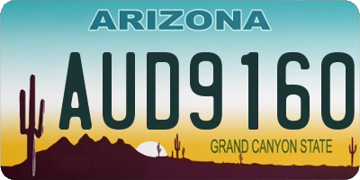 AZ license plate AUD9160