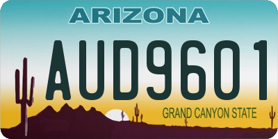 AZ license plate AUD9601