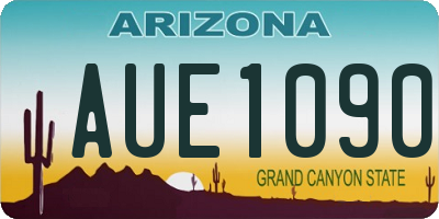 AZ license plate AUE1090