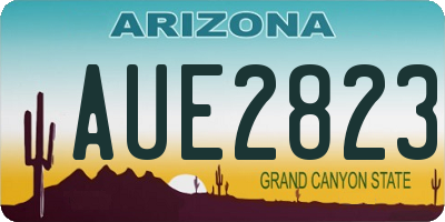 AZ license plate AUE2823
