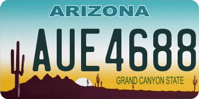 AZ license plate AUE4688