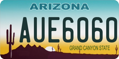 AZ license plate AUE6060