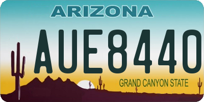 AZ license plate AUE8440