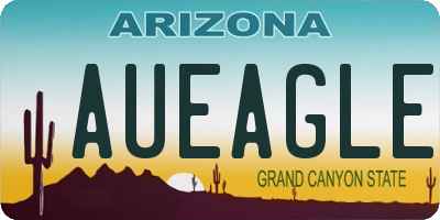 AZ license plate AUEAGLE