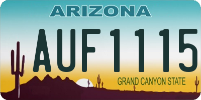 AZ license plate AUF1115