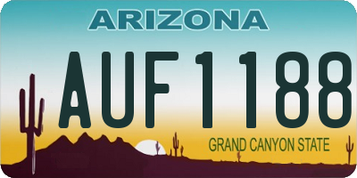 AZ license plate AUF1188