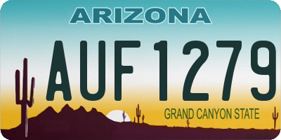 AZ license plate AUF1279