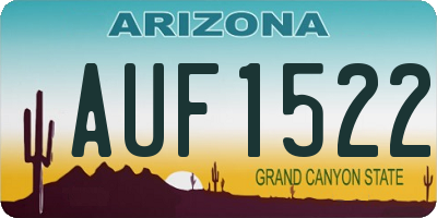 AZ license plate AUF1522