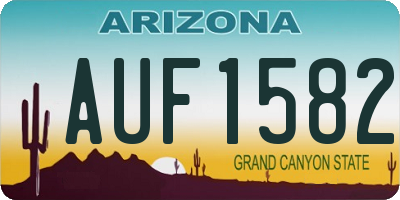 AZ license plate AUF1582