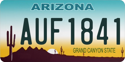 AZ license plate AUF1841
