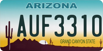 AZ license plate AUF3310