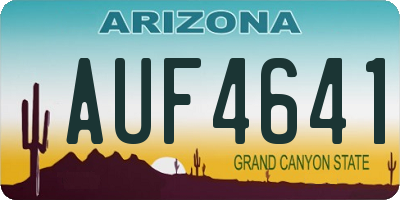 AZ license plate AUF4641