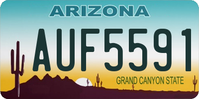 AZ license plate AUF5591