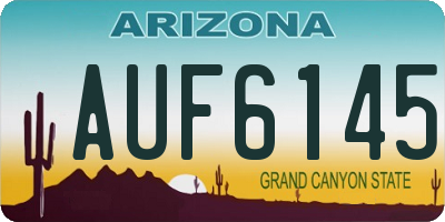 AZ license plate AUF6145