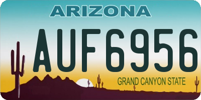 AZ license plate AUF6956