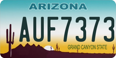 AZ license plate AUF7373