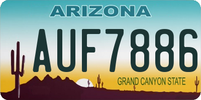 AZ license plate AUF7886