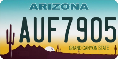 AZ license plate AUF7905