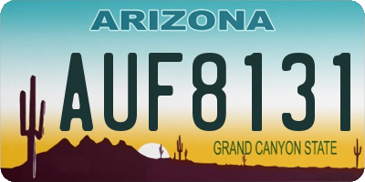 AZ license plate AUF8131