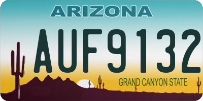 AZ license plate AUF9132