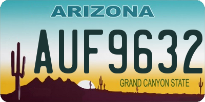 AZ license plate AUF9632
