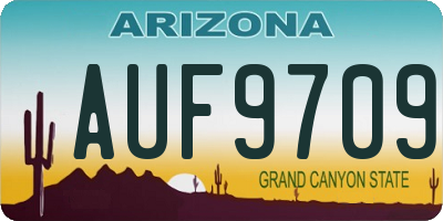AZ license plate AUF9709