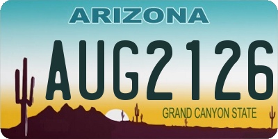 AZ license plate AUG2126